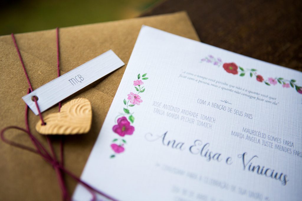 convite de casamento Ana e Vini